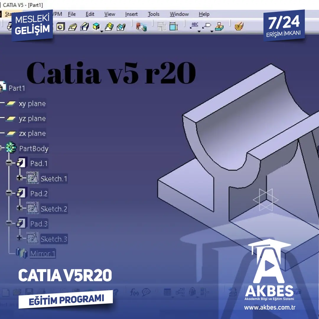 Catia V5R20 Eğitim Programı